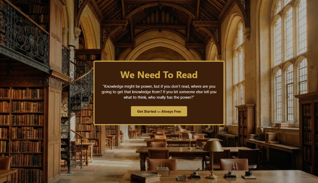 We Need to Read