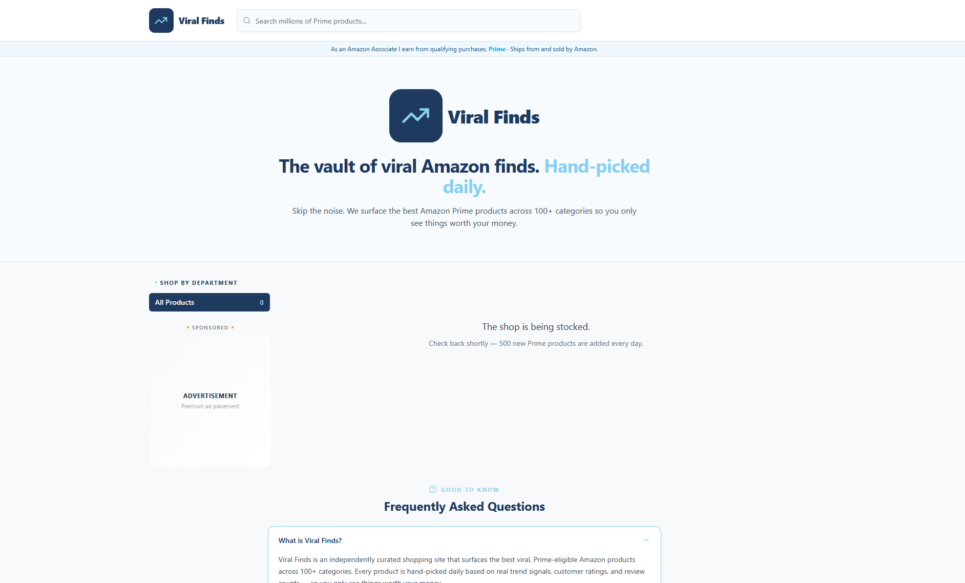 Automated Amazon Affiliate Site template preview