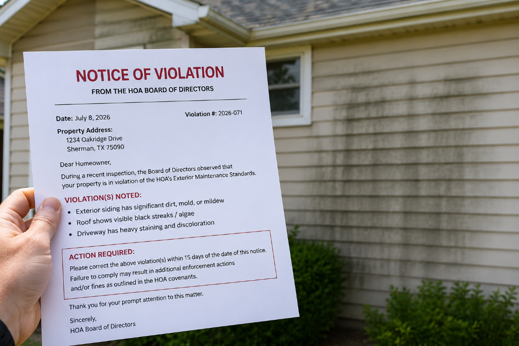HOA Notices for Dirty Homes: What Homeowners Need to Know