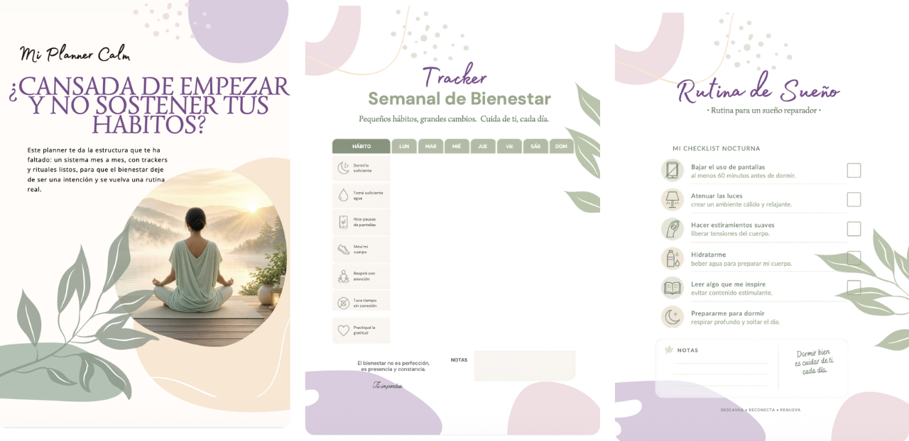 My Calm planner en español