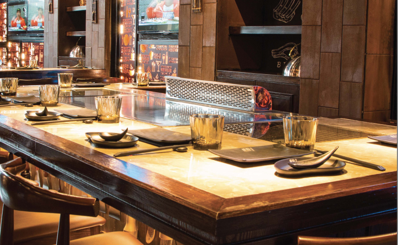Copper Teppanyaki Table