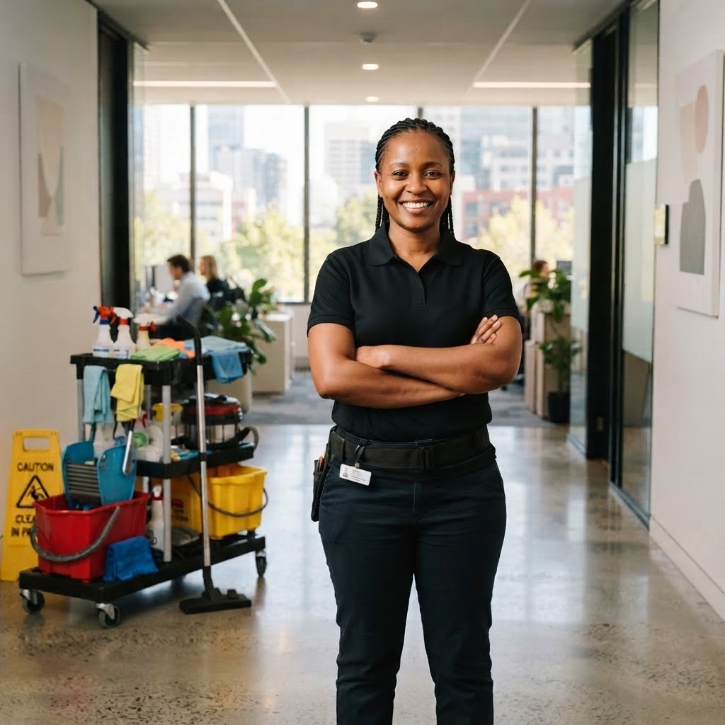 Professional cleaner ready to join the team