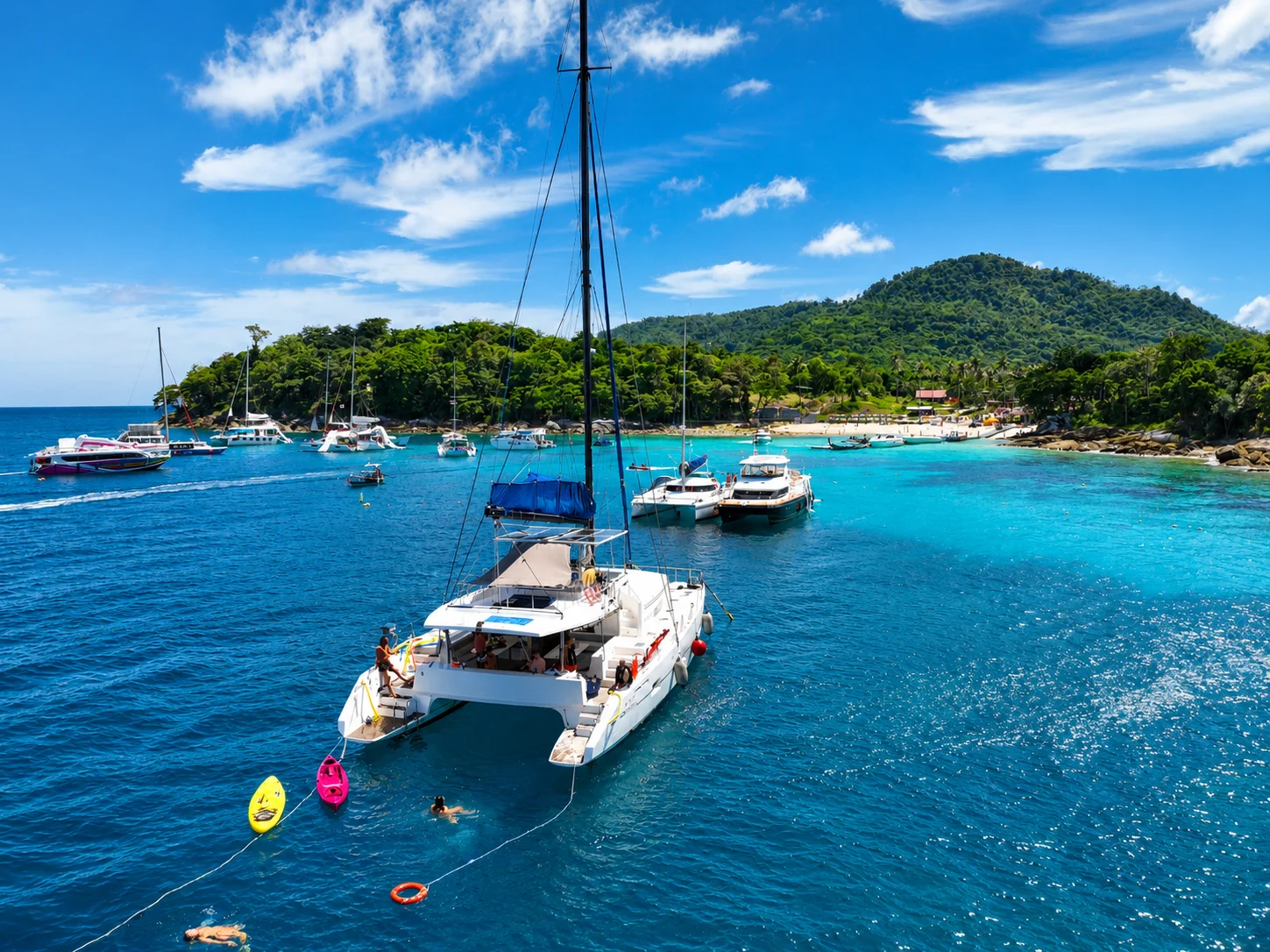 Catamaran Excursion to Koh Racha, Coral Island & Koh Lone