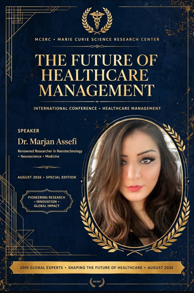 MCSRC conference poster featuring Dr. Marjan Assefi as keynote speaker