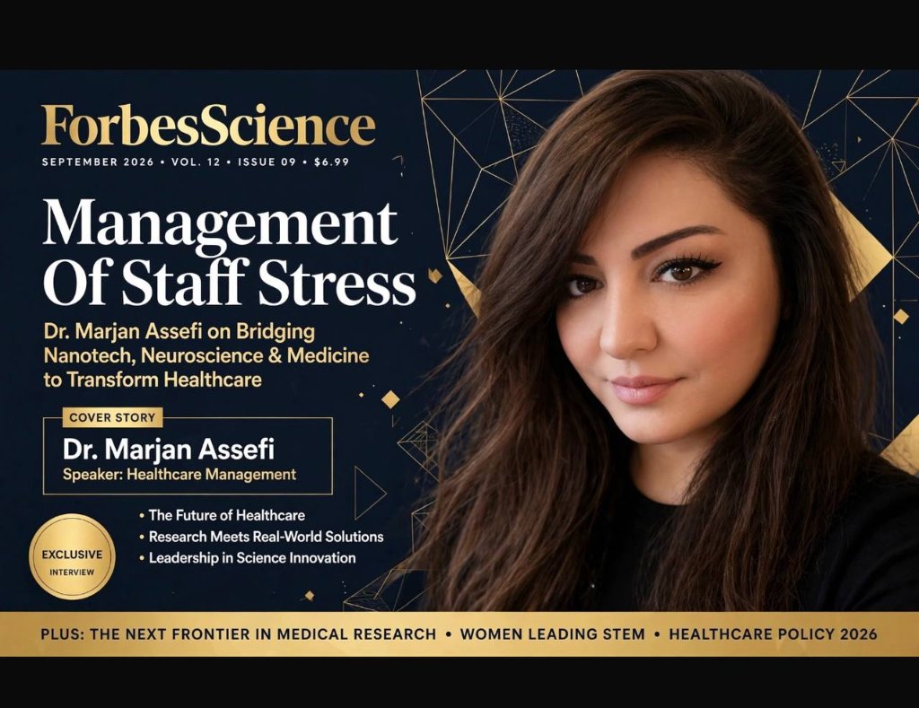 ForbesScience magazine cover featuring Dr. Marjan Assefi