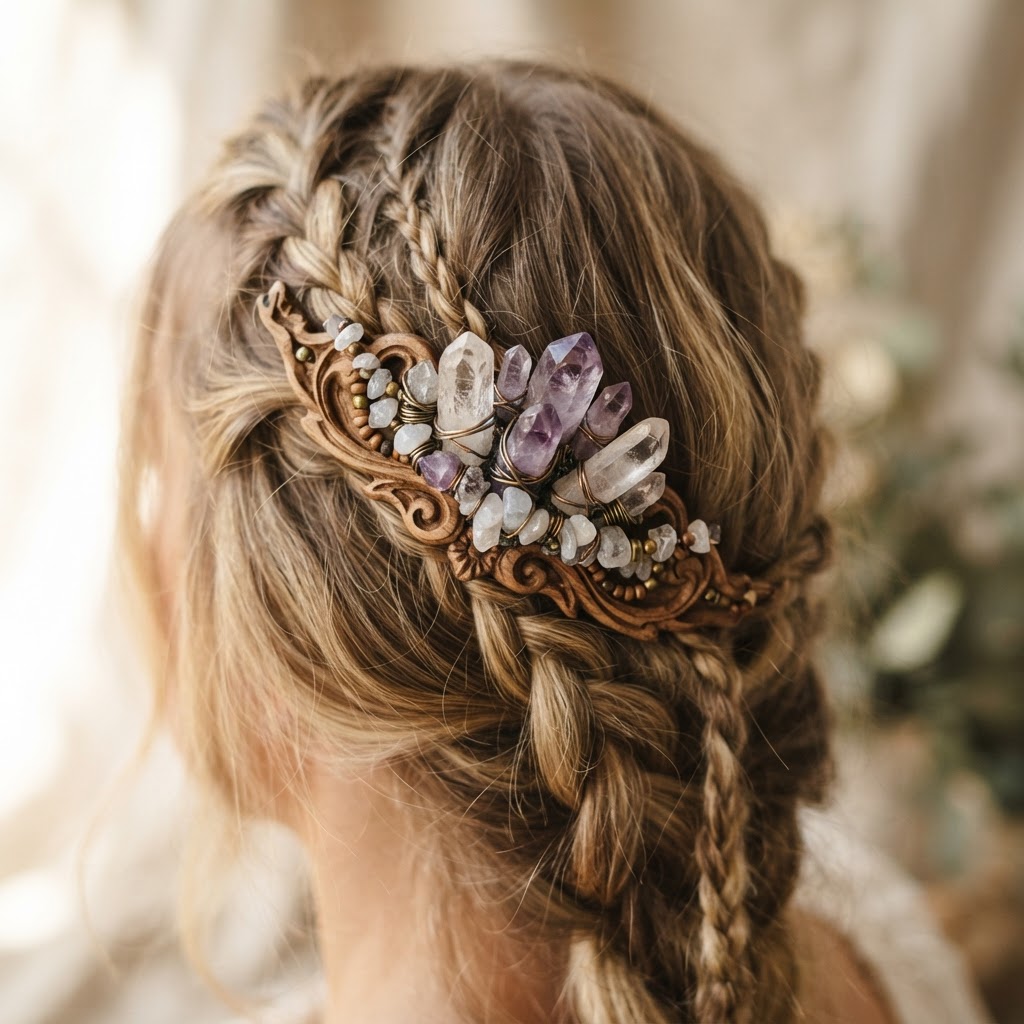 Crystal & Wood Adornments