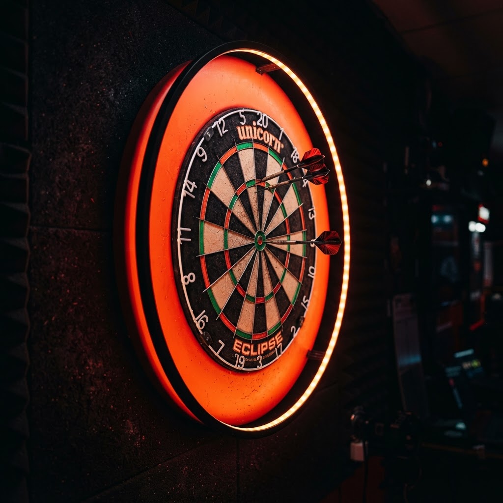 ODA illuminated dartboard