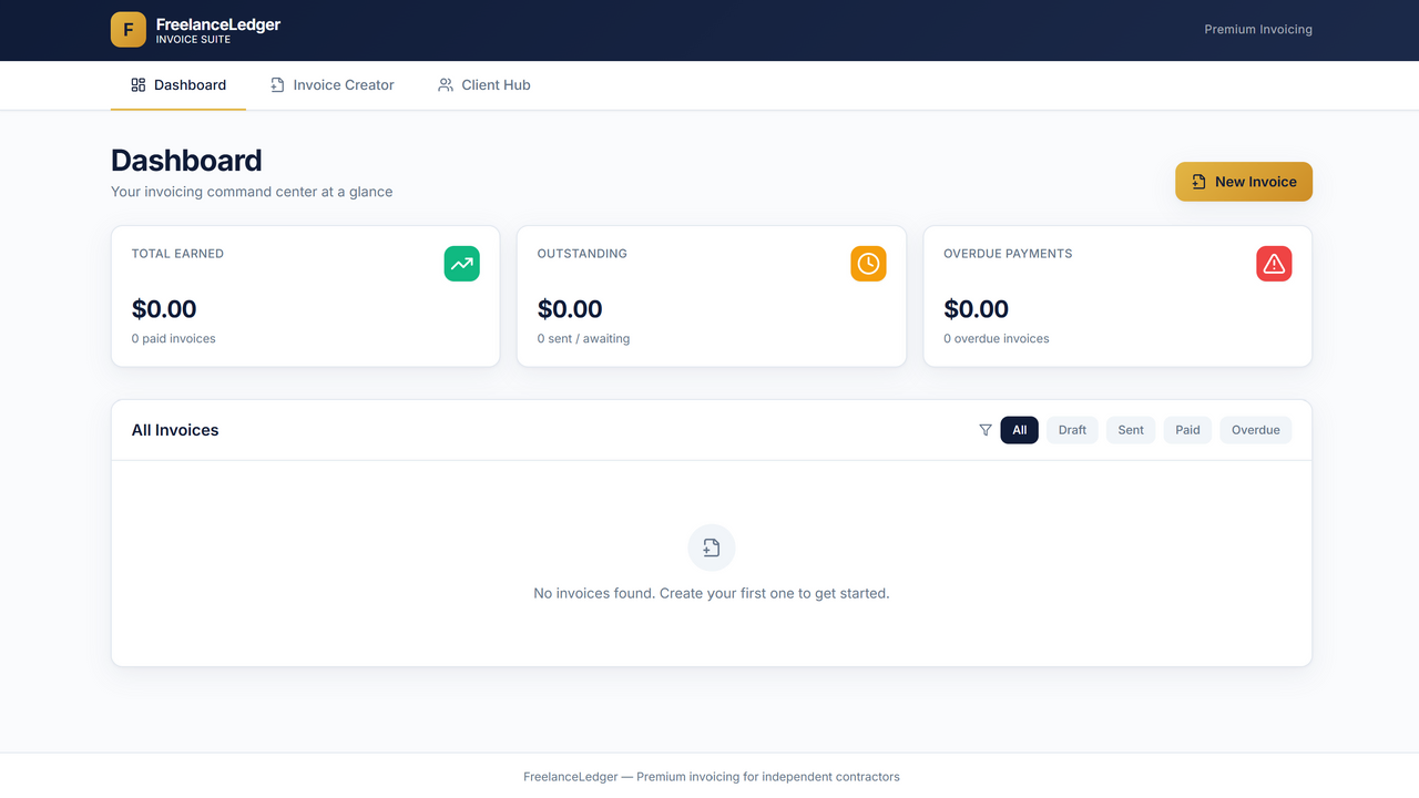 Credence Invoice template preview