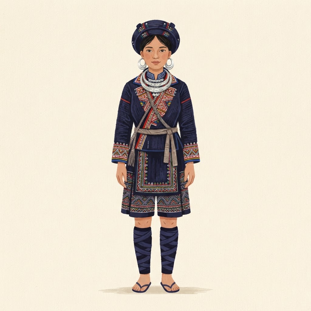 Black Hmong, Sa Pa (Vietnam) traditional clothing
