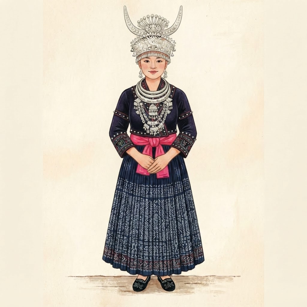 Hmong, Guizhou (China) traditional clothing