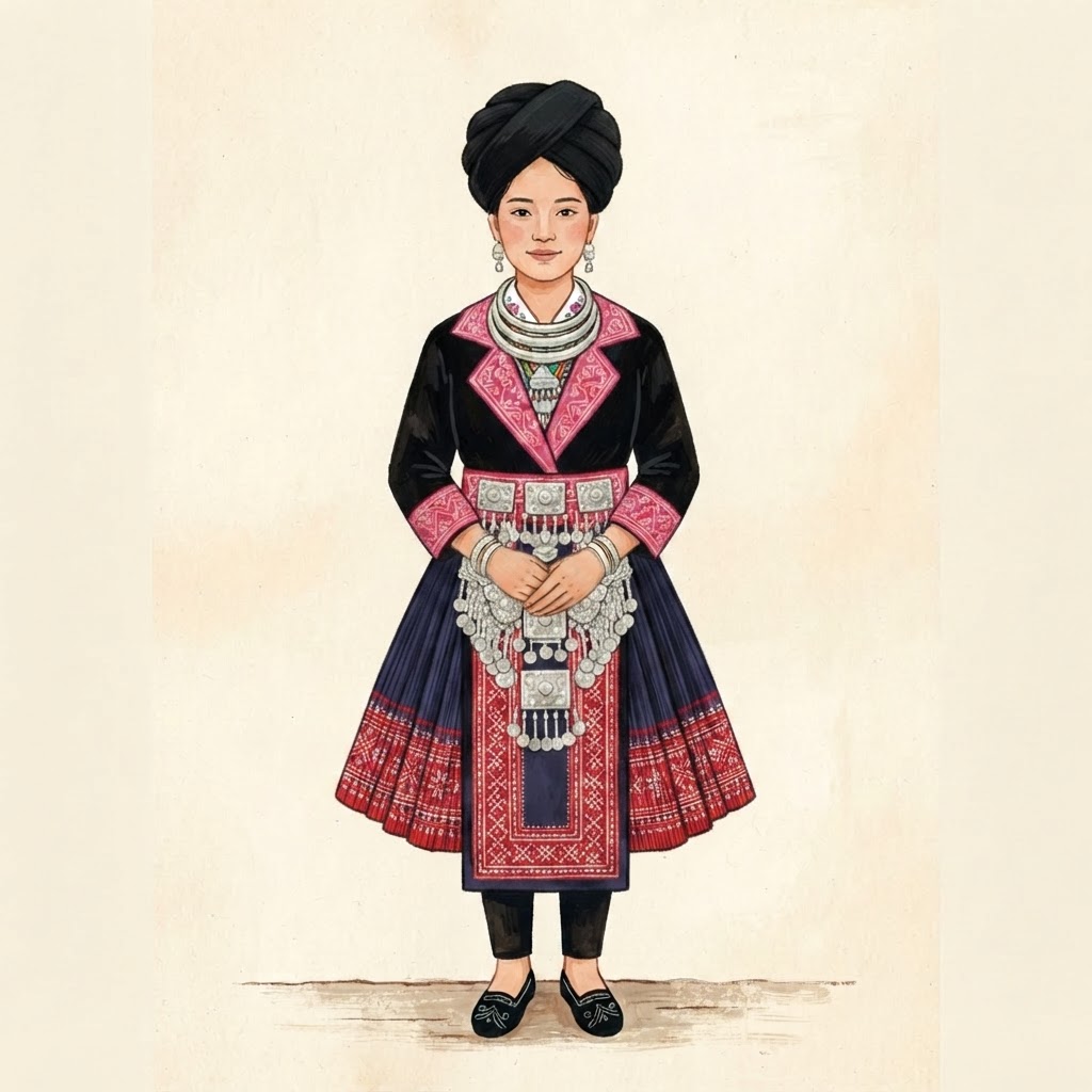 Hmong, Luang Prabang (Laos) traditional clothing