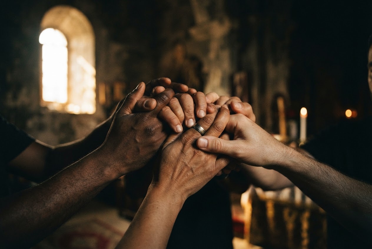 Hands joined in prayer