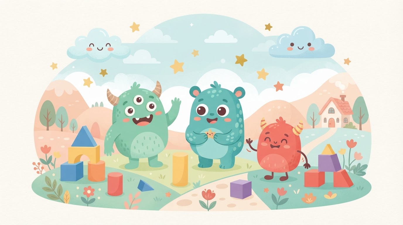 Friendly colourful illustration