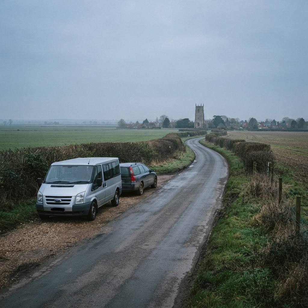 Phoenix Travel estate car and 8-seat minibus on a village road