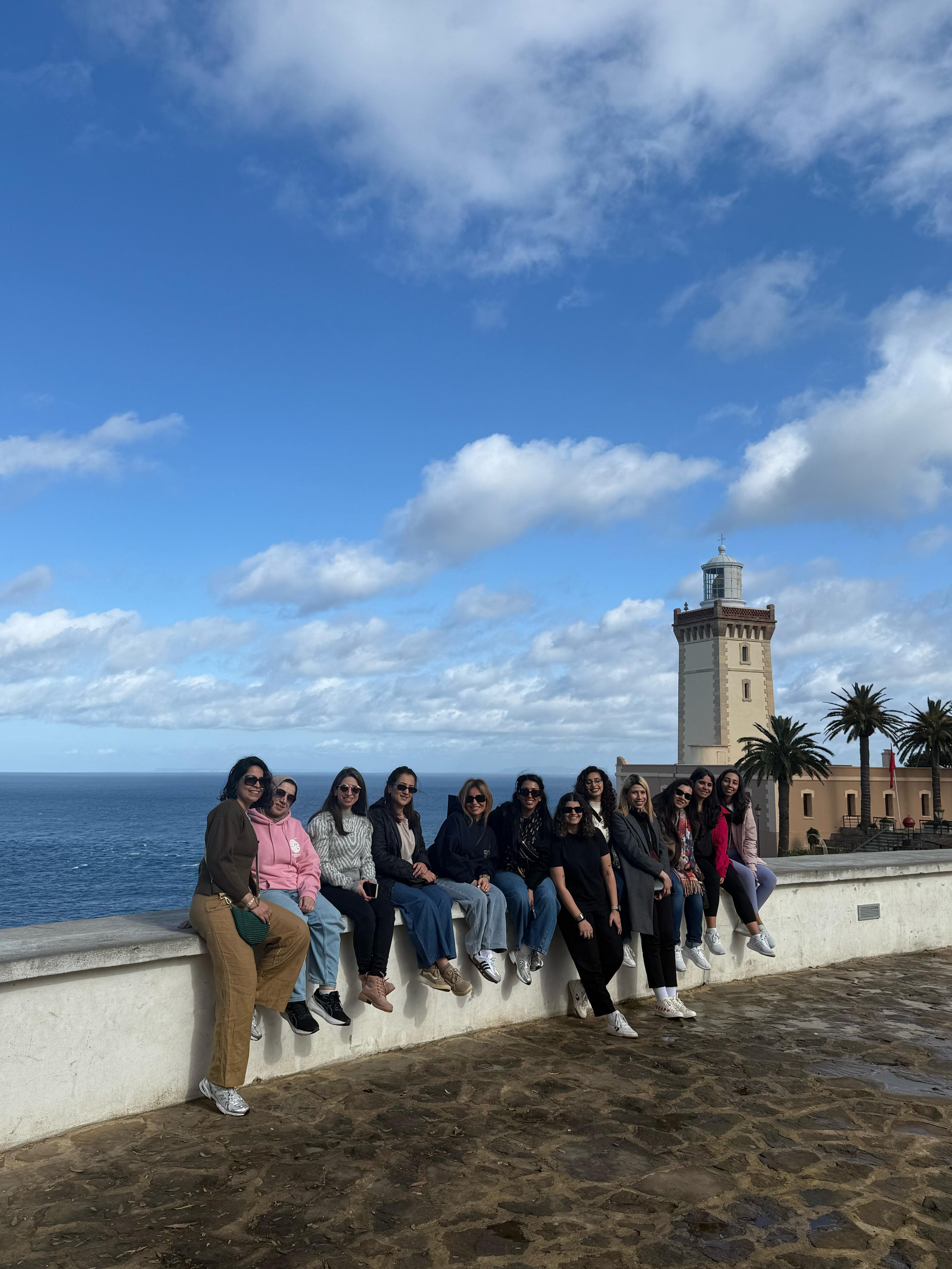 The retreat group at Cape Spartel