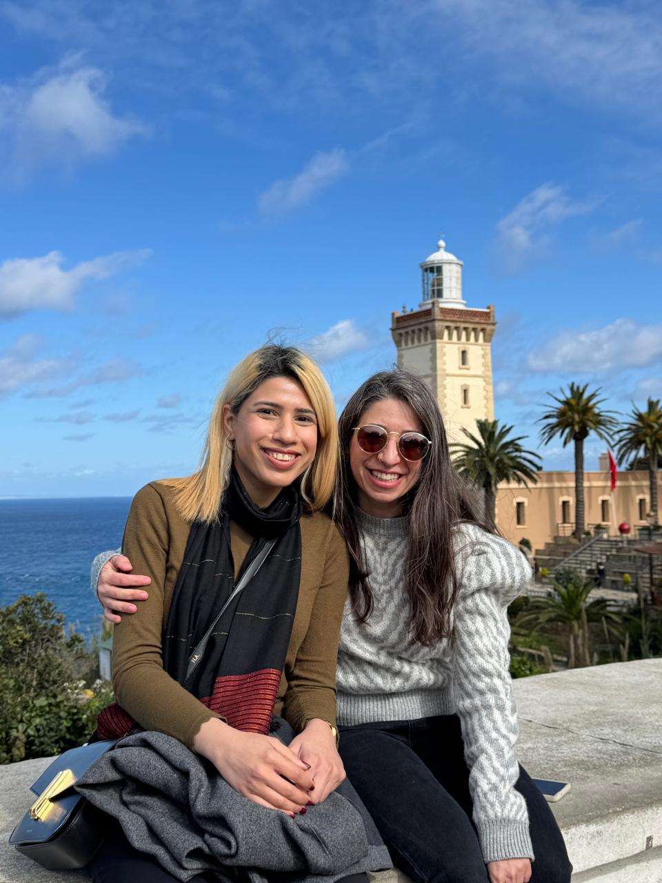 Retreat guests at the Cape Spartel lighthouse