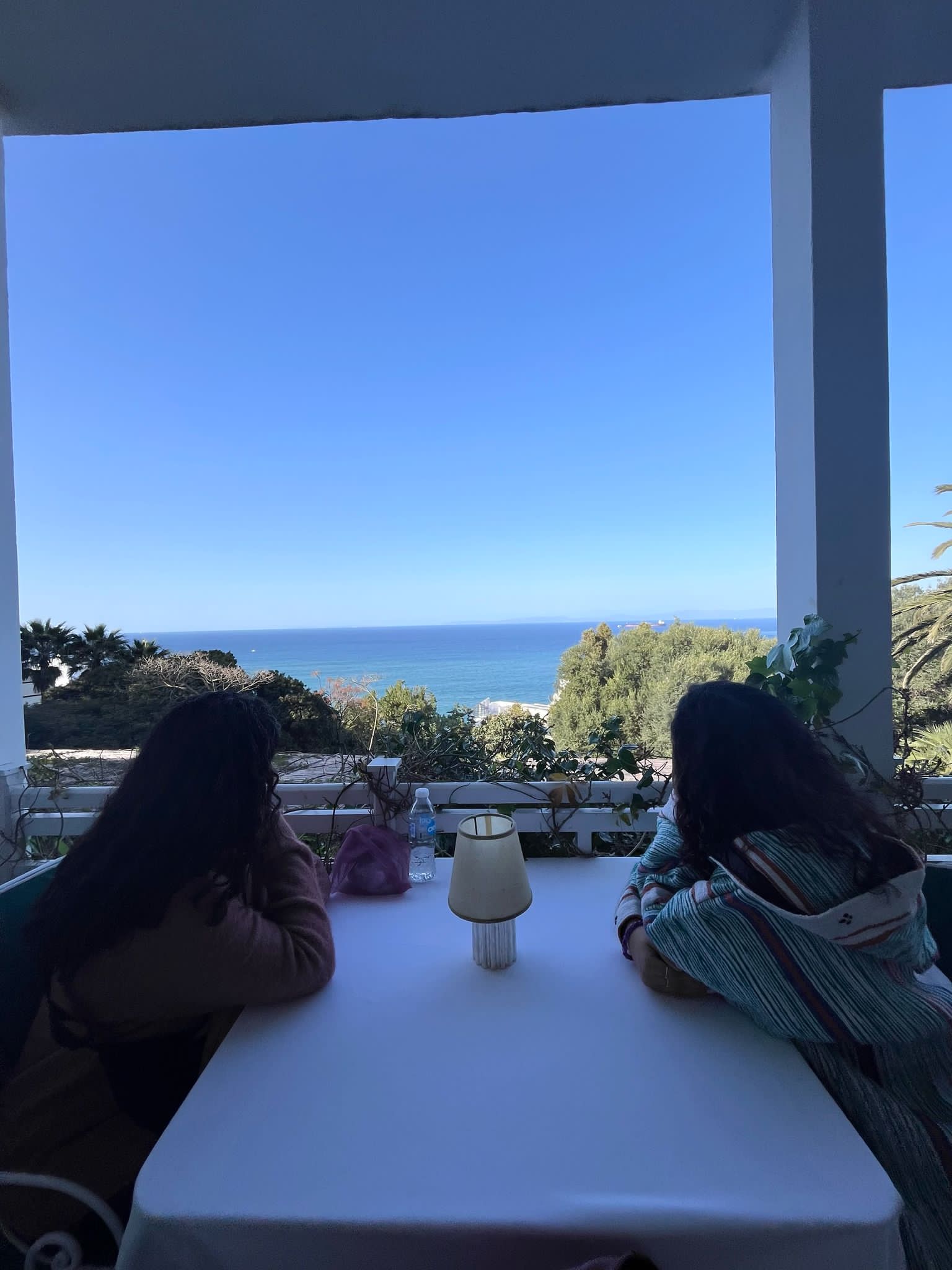 Retreat guests enjoying sea views from the riad terrace