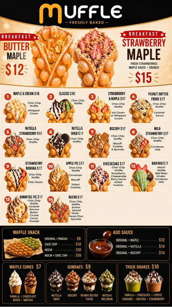 Muffle full menu