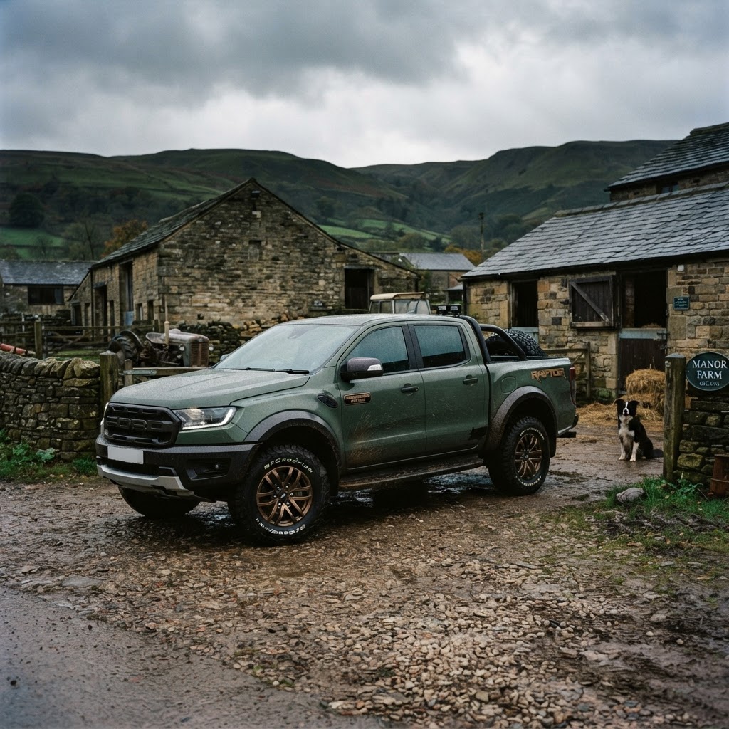 Bourn Raptor parked at a rural Derbyshire farm yard