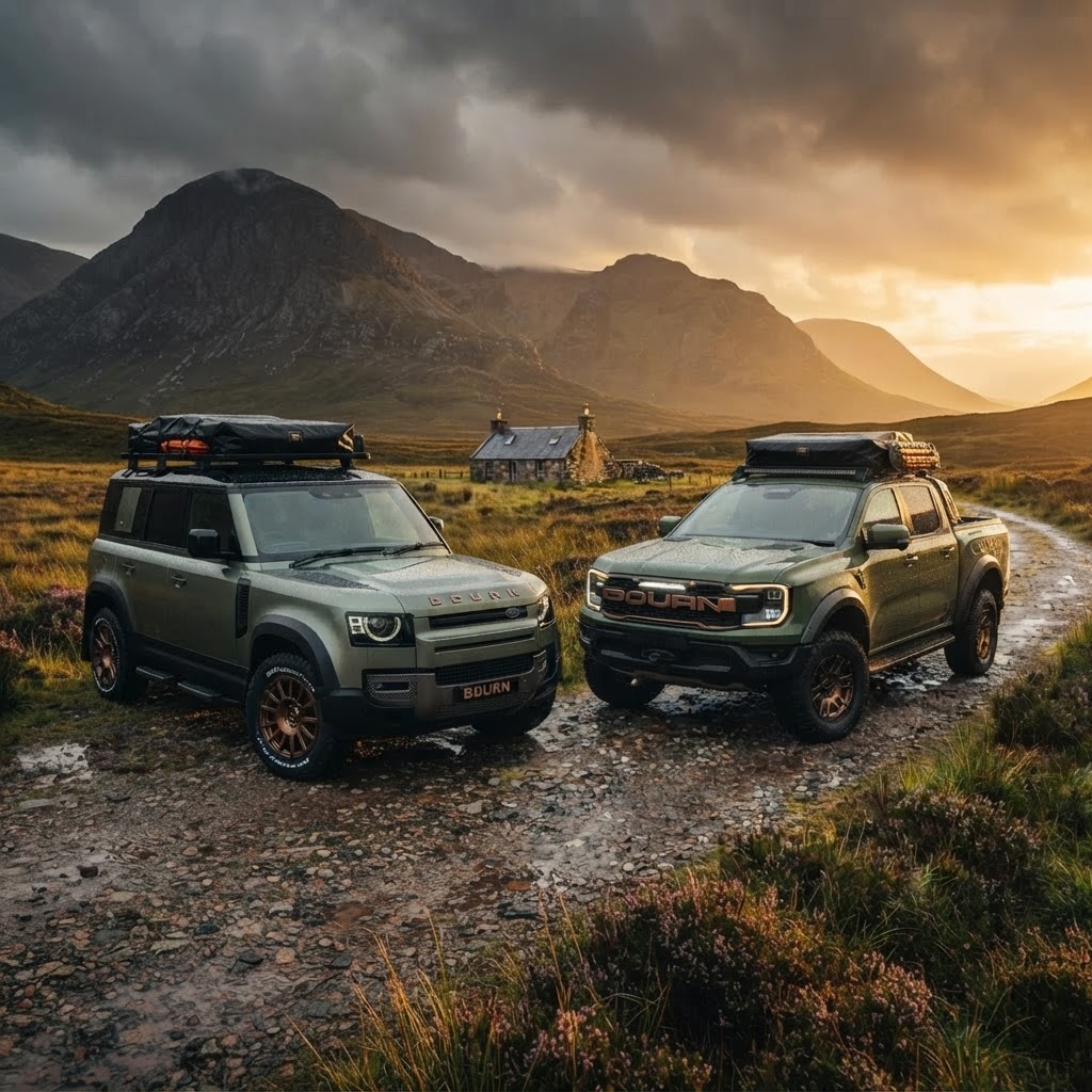 Bourn Defender and Raptor on a Derbyshire track