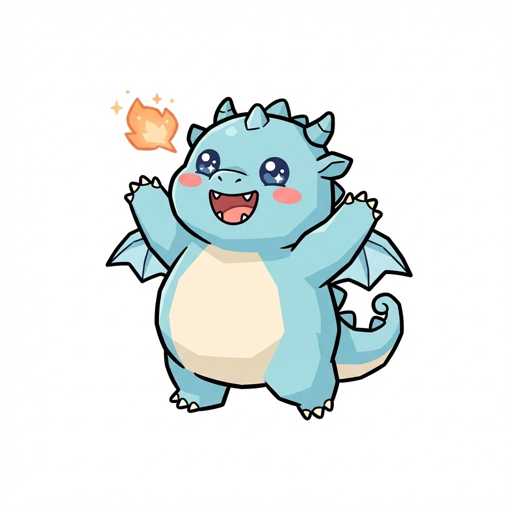 Dragon feeling celebrating