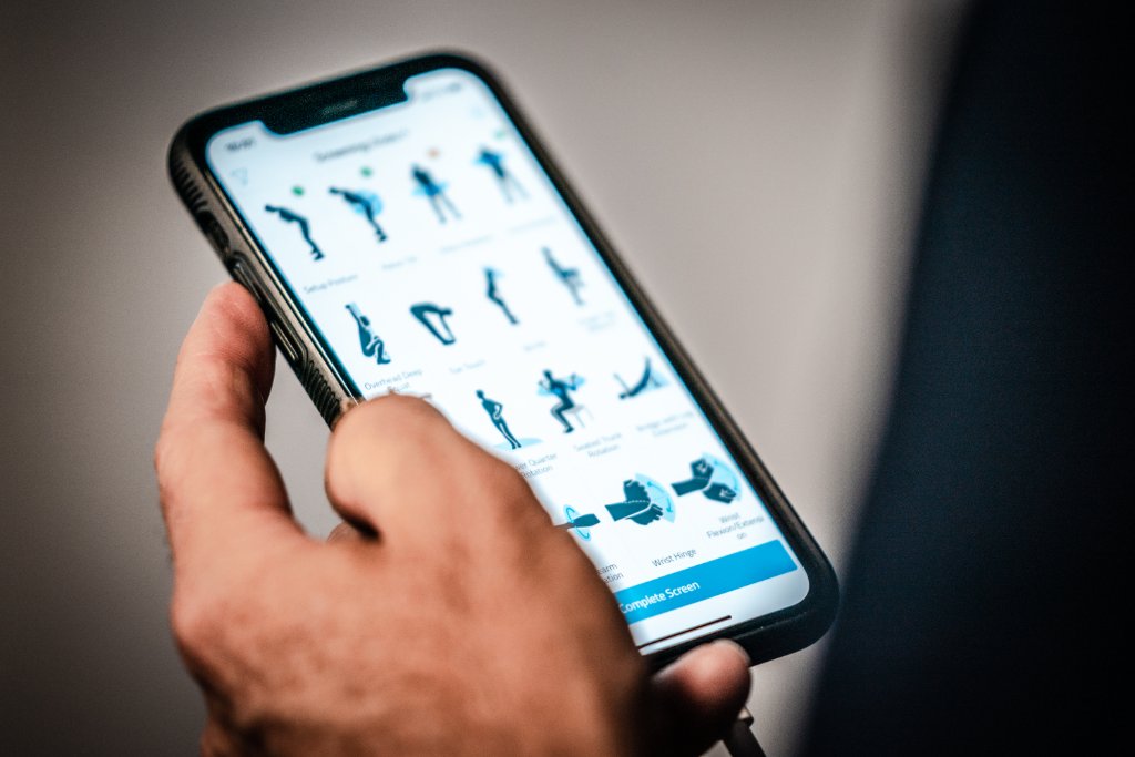 TPI movement screening app on smartphone