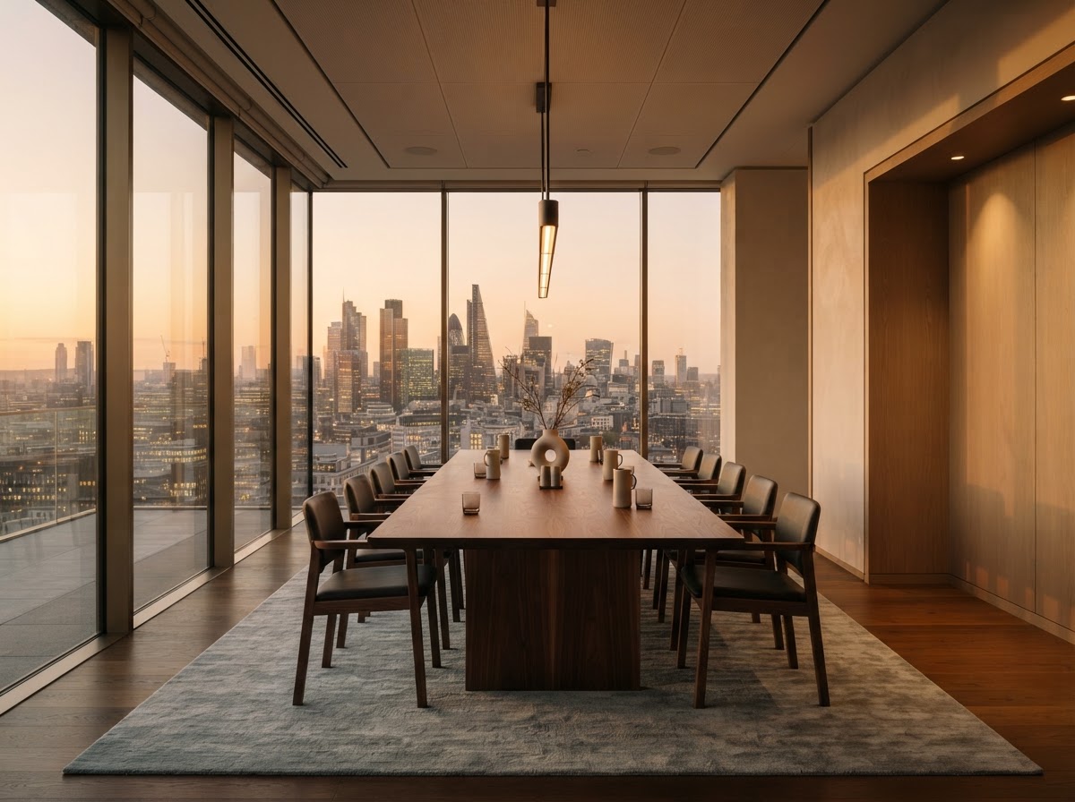 Minimalist Scandinavian boardroom