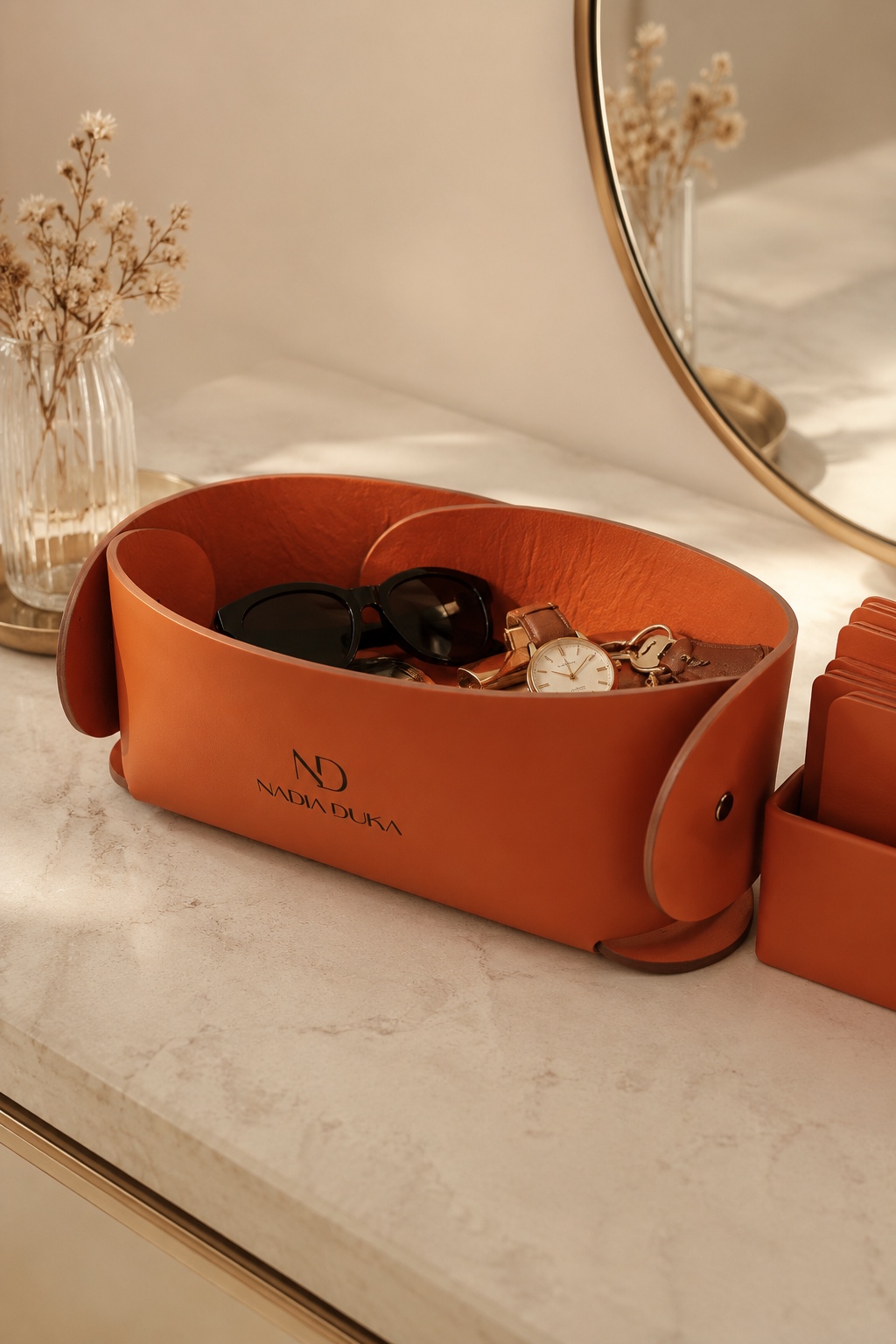 Leather Tray (Large) — Leather Décor Accessories