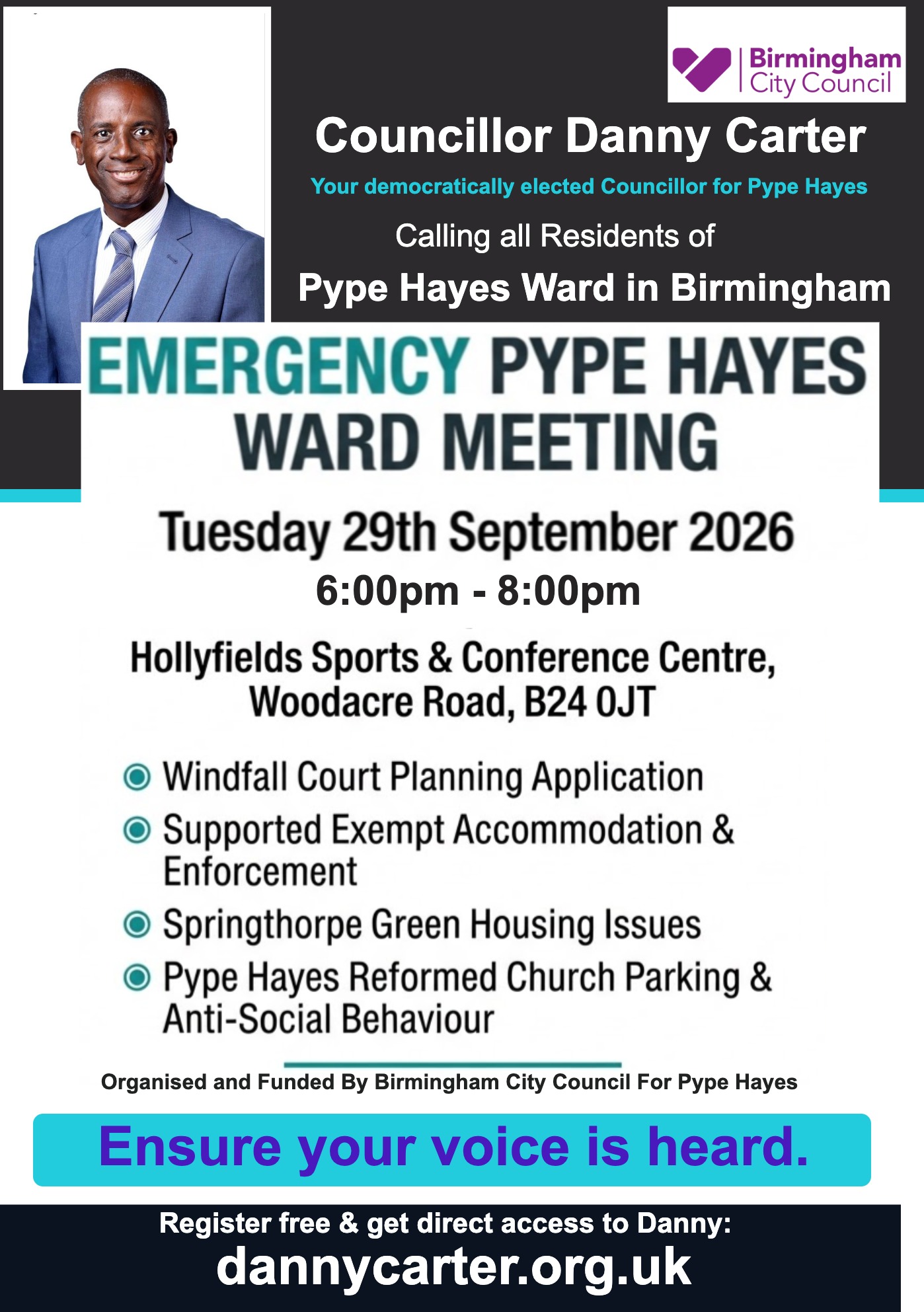 Emergency Pype Hayes Ward Meeting: Have Your Say on Our Ward's Future
