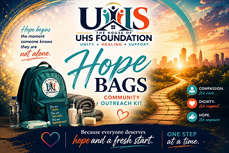 Hope Bags Community Outreach Kit artwork from The House of UHS Foundation