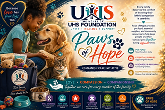 Paws of Hope Companion Care Initiative artwork from The House of UHS Foundation