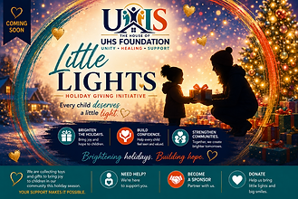 Little Lights Holiday and Seasonal Giving Initiative artwork from The House of UHS Foundation