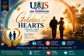 Golden Hearts 55+ Community Support Initiative artwork from The House of UHS Foundation