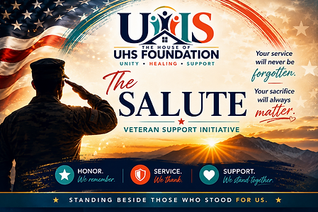 The Salute Veteran Support Initiative artwork from The House of UHS Foundation