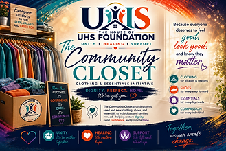 The Community Closet Clothing and Essentials Initiative artwork from The House of UHS Foundation