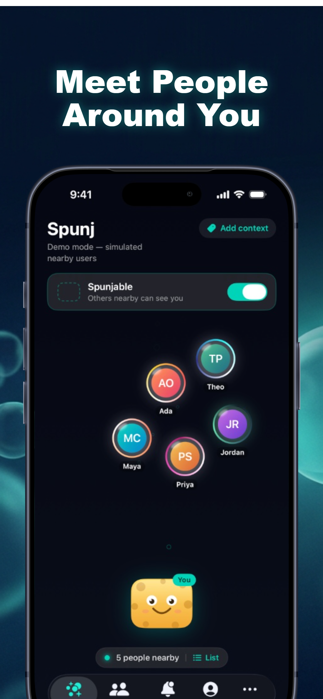 Nearby discovery: see who's around you