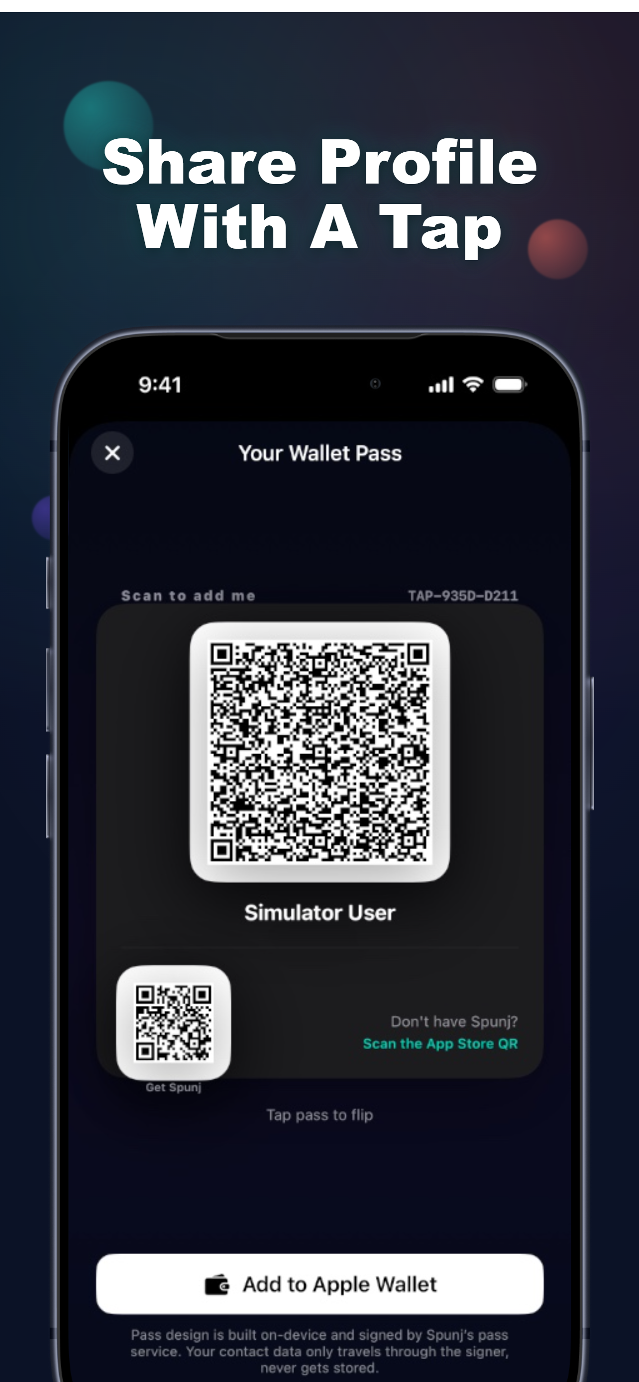 Tap and scan to connect