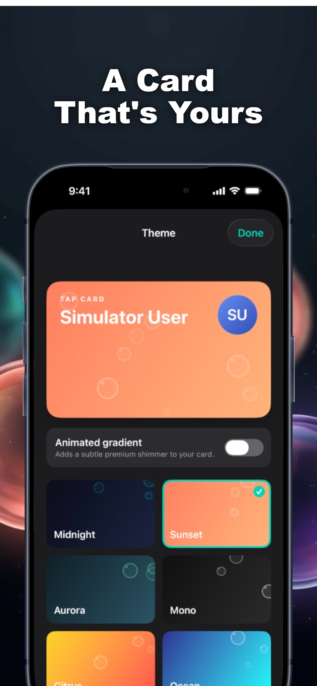Custom themes