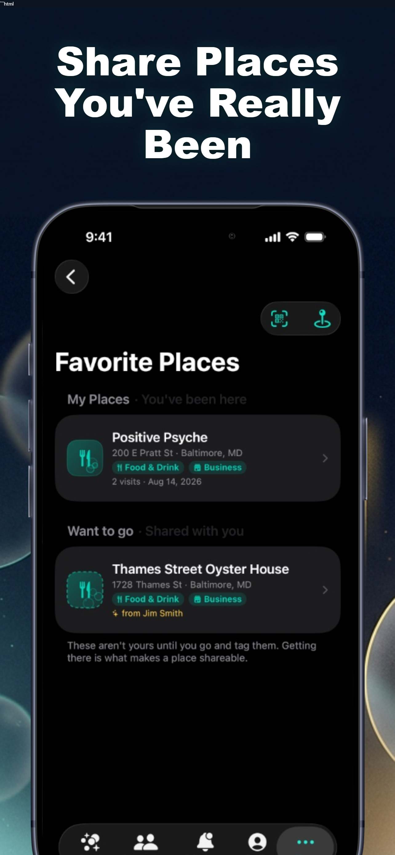 Favorite Places: tag where you've been