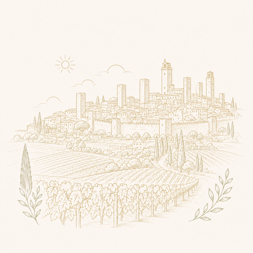 Wedding celebrant in San Gimignano, symbolic ceremony location