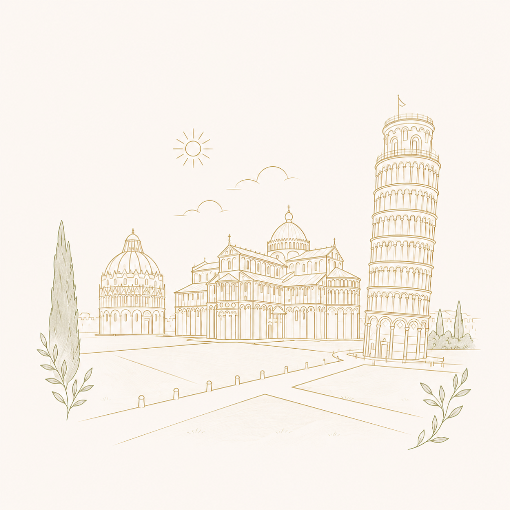 Wedding celebrant in Pisa, symbolic ceremony location