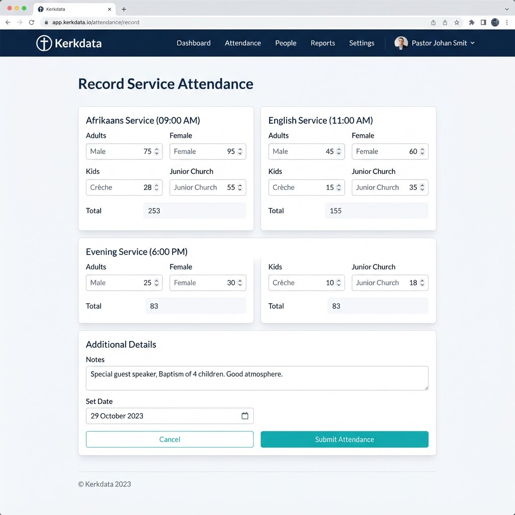 Add Attendance screenshot