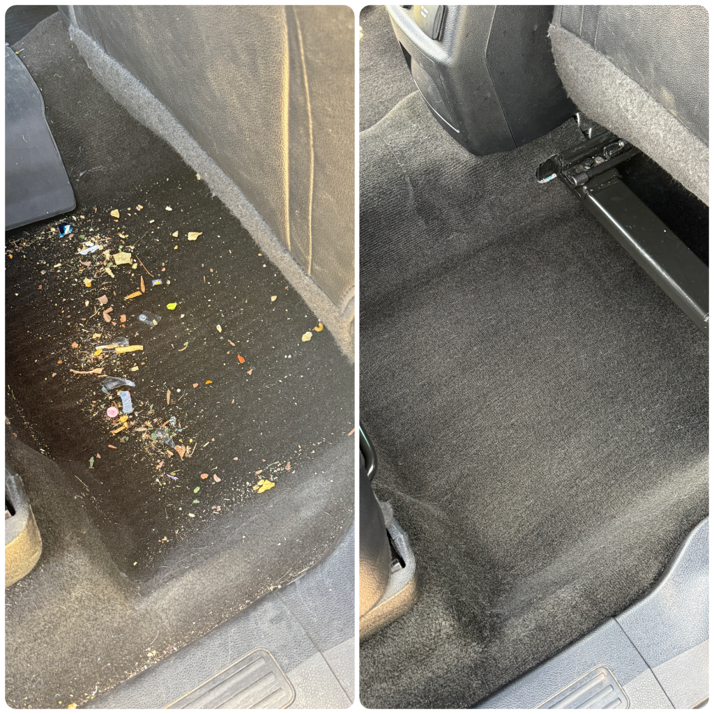 Before and after: floor carpet restored