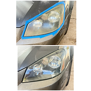 Before and after: headlight restoration from cloudy to clear