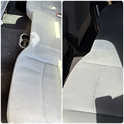 Before and after: back seat stain removal