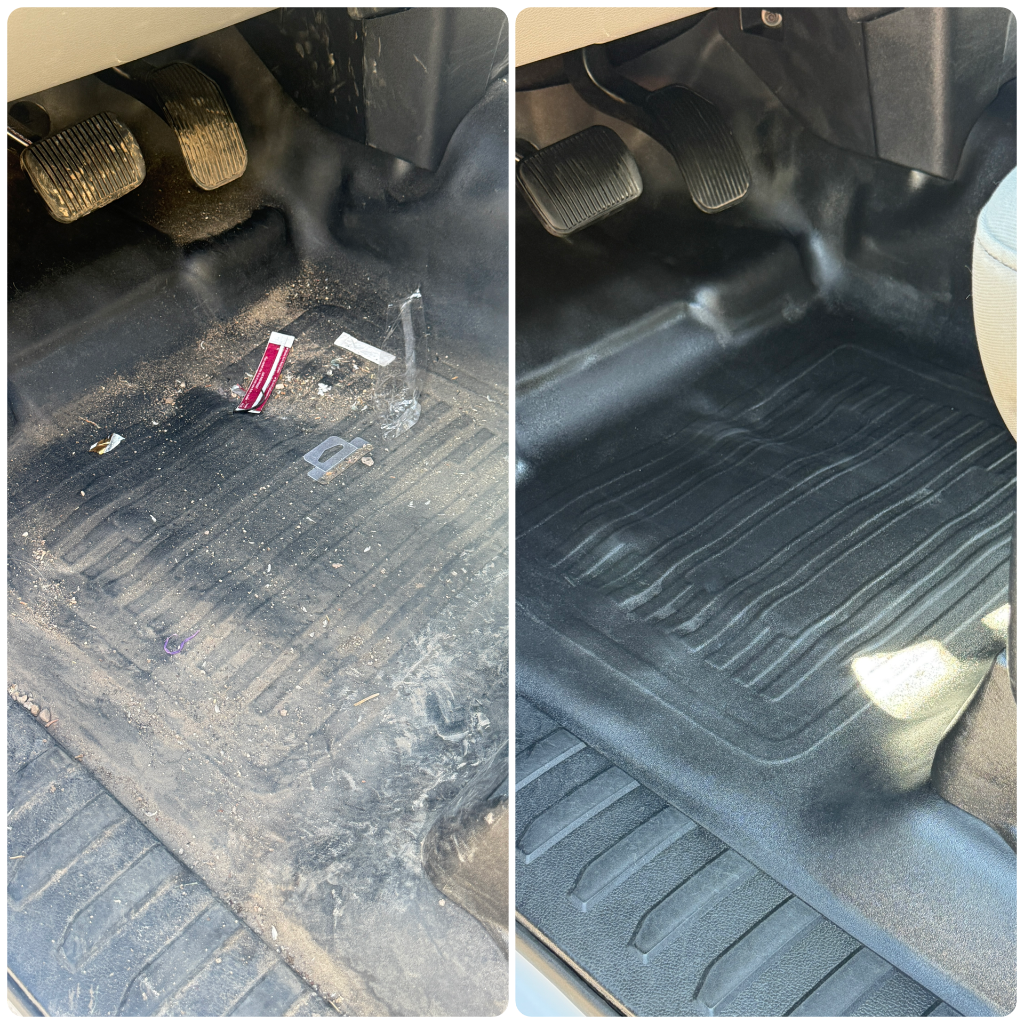 Silver Light Duty Detail — freshly detailed car interior