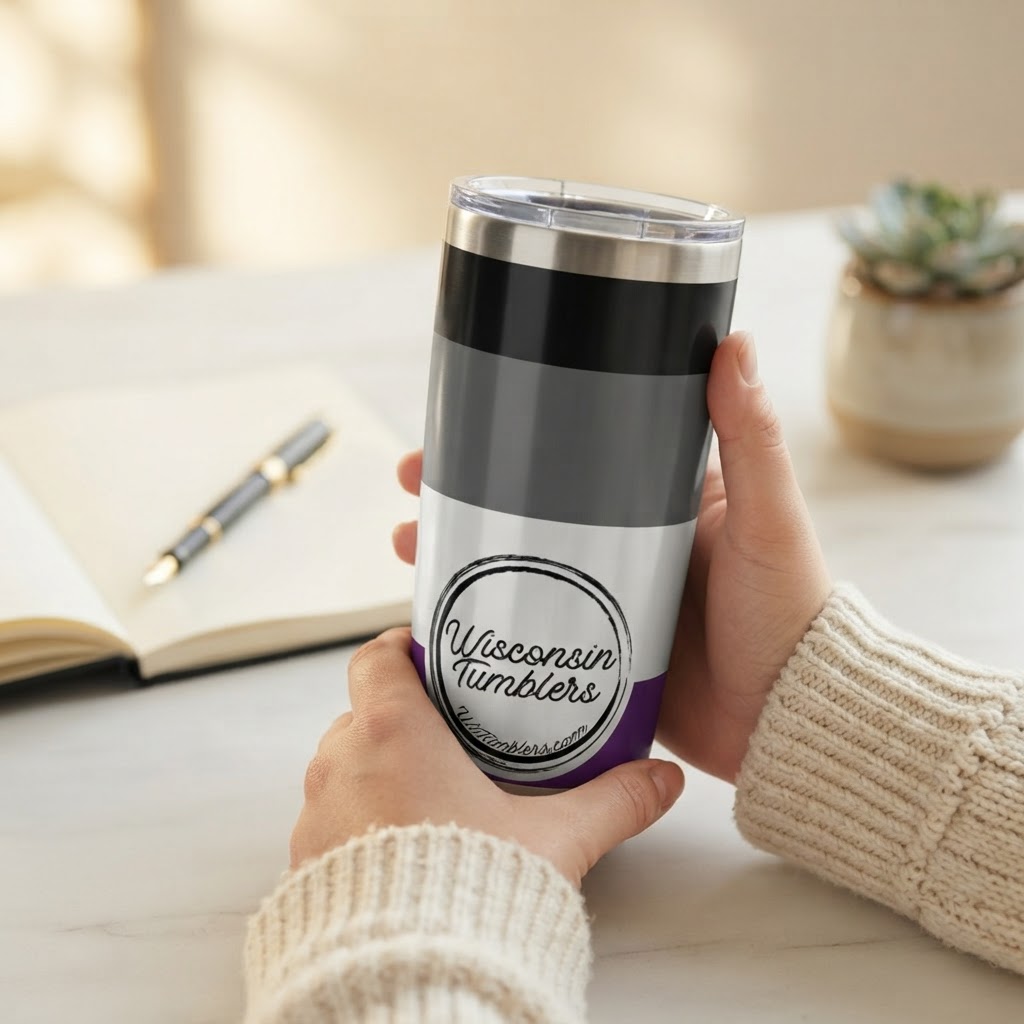Asexual PRIDE - 20oz Tumbler in real life