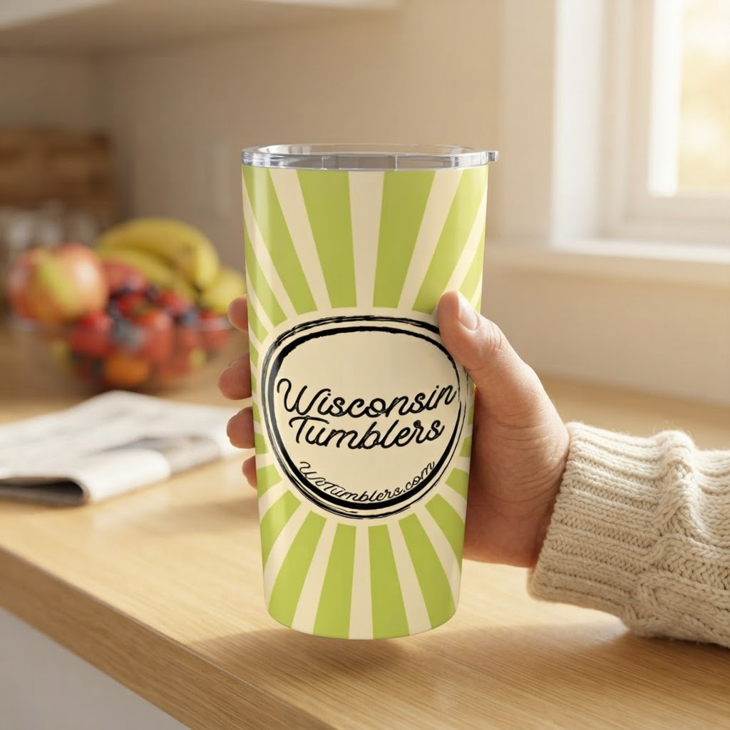 Lime Burst - Good Vibes Collection - 20oz Tumbler in real life