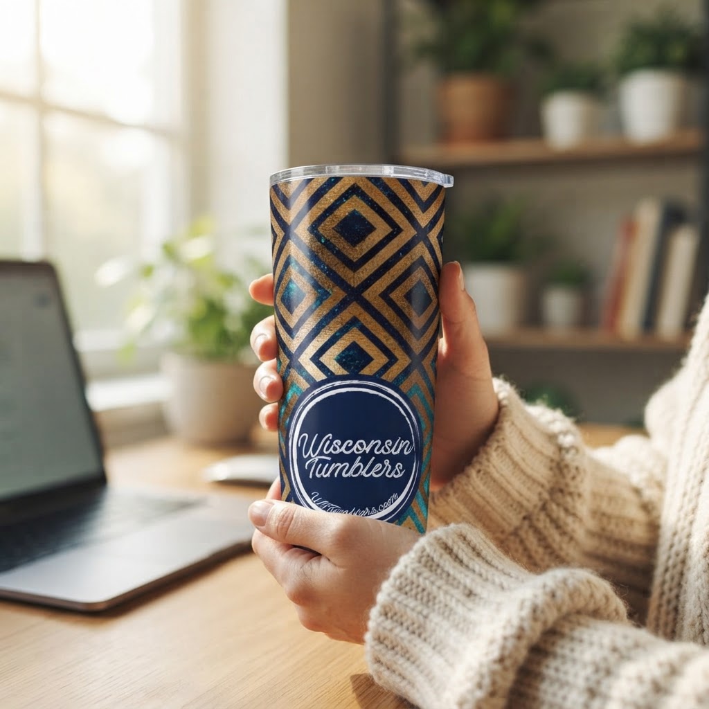 Celestial Tides - Ocean Galaxy Collection - 20oz Tumbler in real life