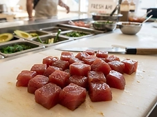 Fresh ahi, cubed to order